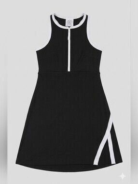 NWOT Size S SAGE Collective Women's Active Dress w/ Inner Short Black and White
